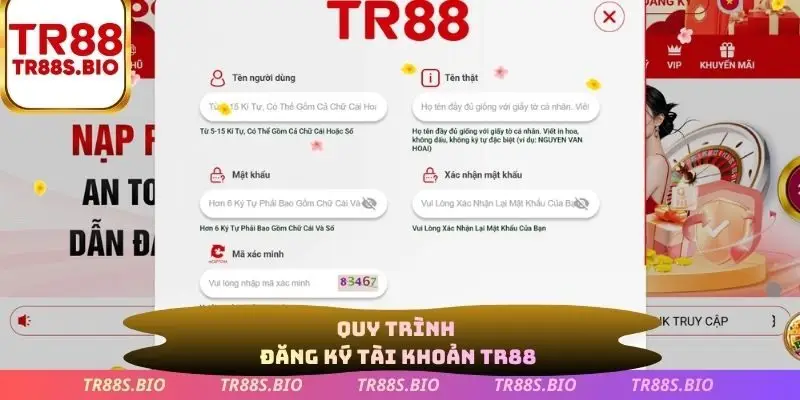 Quy trình đăng ký tài khoản TR88